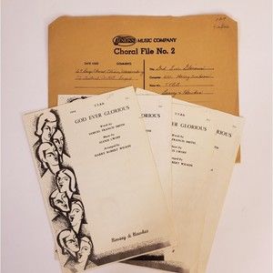 3 Vintage 1955 Choral Choir Sheet Music God Ever Glorious TTBB Religious Piano